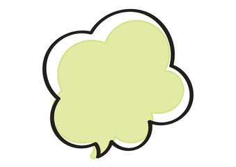シンプルでおしゃれな手描き吹き出しのイラスト