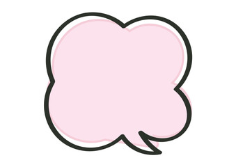 シンプルでおしゃれな手描き吹き出しのイラスト