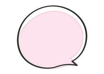 シンプルでおしゃれな手描き吹き出しのイラスト