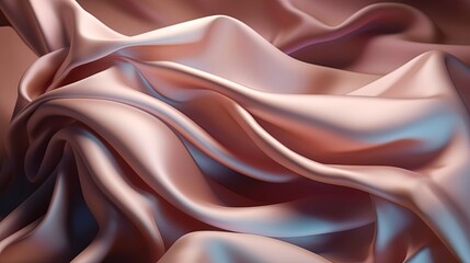 Obraz premium Abstract crumpled silk fabric background. Generated ai.