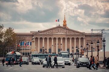 Palace in the center of paris city