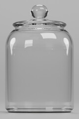 Realistic 3D Render of Glass Jar