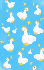 seamless pattern with birds