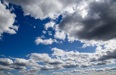 spring blue sky with clouds before rain as background 5