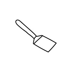 Shovel tool line simple illustration design