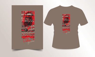 Che Guevara with red star T Shirt Design