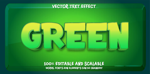 green text effect style template with bold and abstract style use for business logo and brand