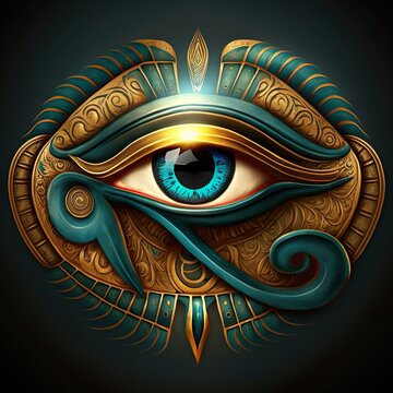 Magic talisman with Horus eye occult symbol. Esoteric sign