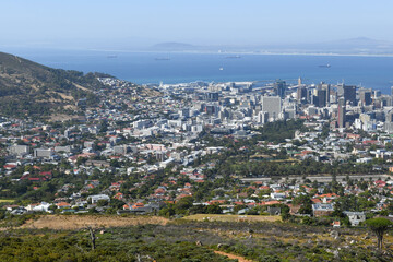View at Cape Town from the table mountain in South Africa