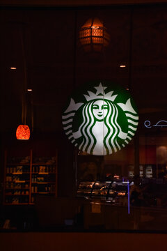 Starbucks Coffeehouse company inside Ibn Battuta shopping mall in Dubai. UAE
