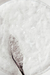 Cosmetic serum texture with dropper transparent liquid background