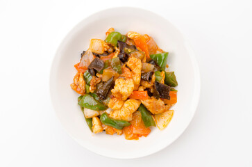 鶏ムネ肉の中華風ケチャップ炒め