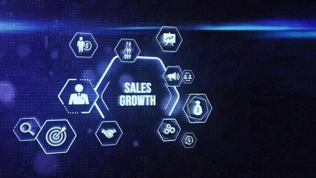 Internet, business, Technology and network concept. Sales growth, increase sales or business growth concept.