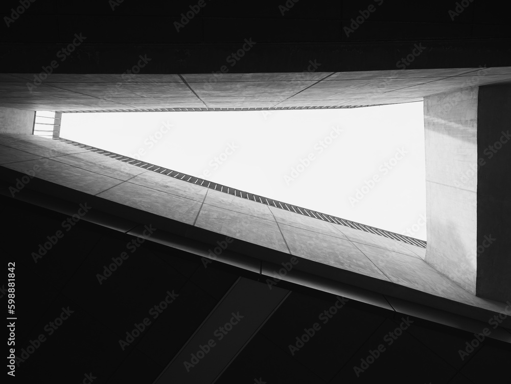Poster architecture details cement modern building space abstract background
