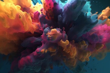 A colorful abstract design with a mix of light and dark tones and hues inspired by the winter season, Generative AI