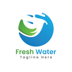 Company logo fresh water vector template design