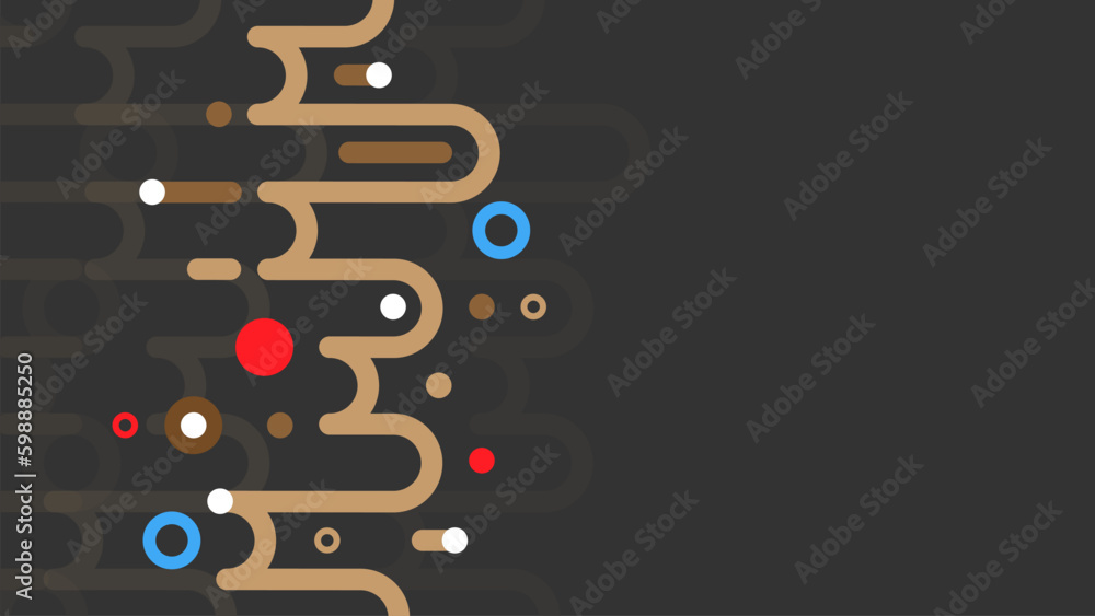 Poster dynamic wave memphis abstract background