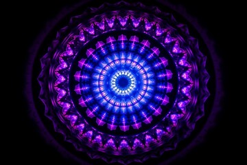 Shimmering Purple and Blue Kaleidoscope Design