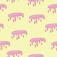 Vector abstract cake cream repeating pattern background. Generative AI