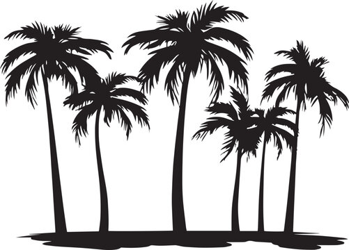 Palm silhouette vector Illustration, SVG