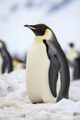 Emperor penguin portrait, tele shot Generative AI