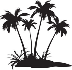 Palm silhouette vector Illustration, SVG