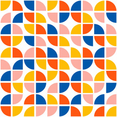 Seamless pattern with colorful geometric design