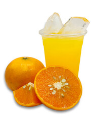 orange juice in glass