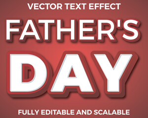 Father's Day text effect 3d Vactor design