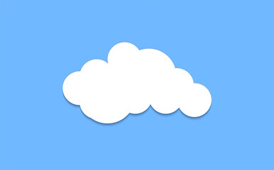 Cloud graphic shapes. Data design element. Vector cloudy bubble set isolated on blue background Generative AI