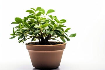Plant in a pot on white background Generative AI