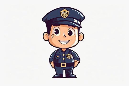 policeman clipart illustration Generative AI