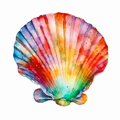Fototapeta premium seashell on a white background