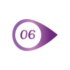 Number Bullet Point Colorful Markers 1 to 12 Vector illustration