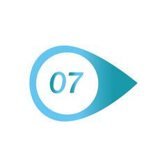 Number Bullet Point Colorful Markers 1 to 12 Vector illustration