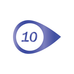 Number Bullet Point Colorful Markers 1 to 12 Vector illustration