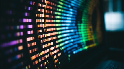 Obraz premium colorful genetic code sequences Generative AI