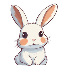 cute white rabbit sticker