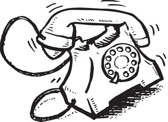 vintage telephone ringing