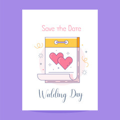 Save the Date for Wedding Day Card Generative AI