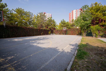 Outdoor basketball court