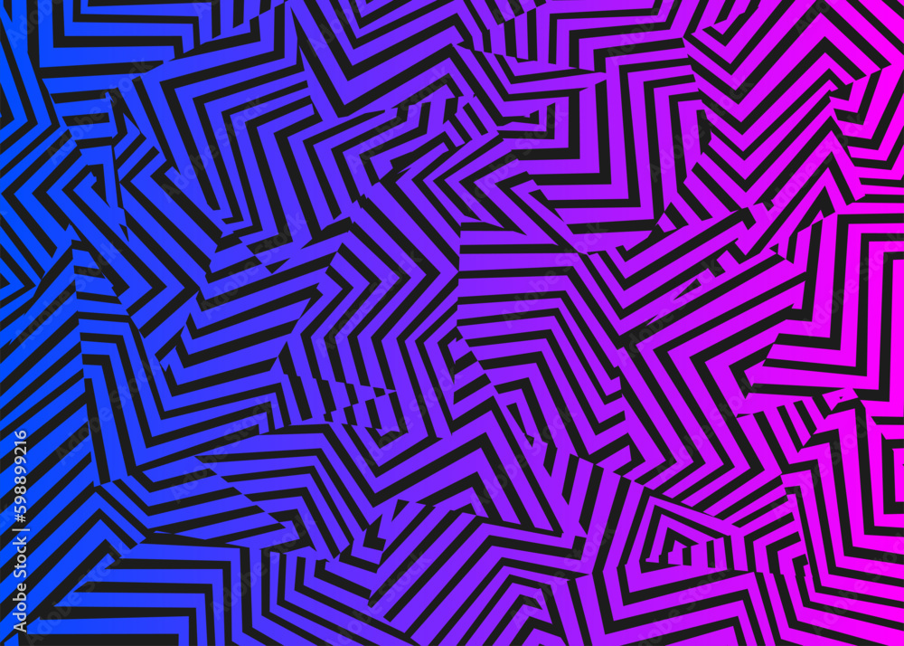 Poster abstract background with gradient color dazzle camouflage pattern