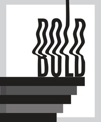 Abstract background poster with waves