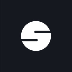 Logo design abstract template initial letter s element with geometry. Modern and minimalist artistic s symbol.