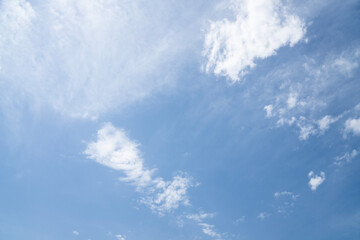 Beautiful Sky with Fluffy White Clouds