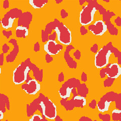 Camouflage Abstract Vector Seamless Pattern. Ink