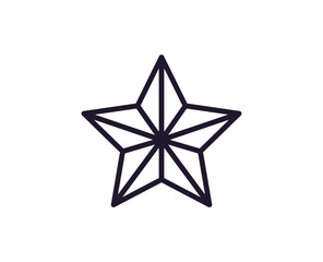 Single line icon of star on isolated white background. High quality editable stroke for mobile apps, web design, websites, online shops etc.