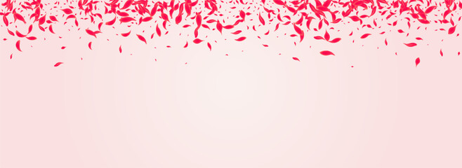 Obraz premium Scarlet Rose Vector Pink Panoramic Background.