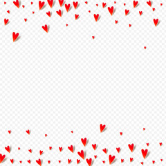Pink Hearts Vector White Backgound. Love Heart