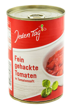 1 Dose Jeden Tag gehackte Tomaten Tomatensauce Hintergund transparent